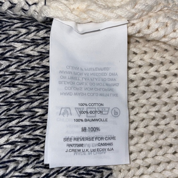 J Crew Windowpane Pattern Marled Knit Sweater, Size S - Picture 5 of 6